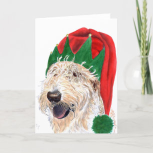 De Wenskaarten van Labradoodle van de Helper van Feestdagen Kaart