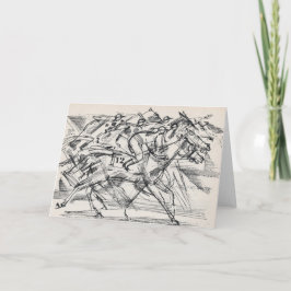 De wenskaarten van paardenrennen kaart