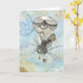 De Wenskaarten van Steampunk van Whimiscal Kaart (Gele Bloem)