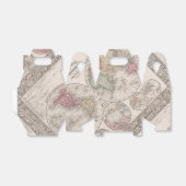 De wereld 1860 - oostelijke en Westerne hersenhelf Bedankdoosjes (Uitgevouwen)