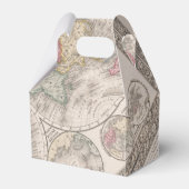 De wereld 1860 - oostelijke en Westerne hersenhelf Bedankdoosjes (Voorkant Zijde)