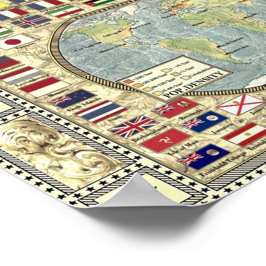 De wereld - 1938 poster (Hoek)