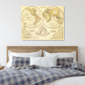 De wereld 2 canvas afdruk (Insitu (Slaapkamer))