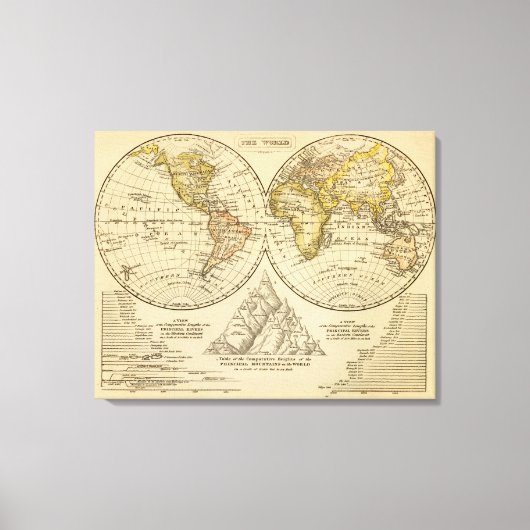 De wereld 2 canvas afdruk (Voorkant)