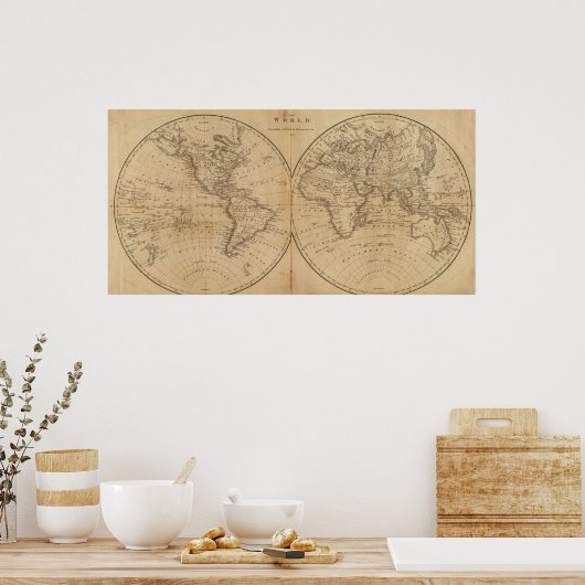 De wereld 2 poster (Keuken)