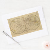 De wereld 3 rechthoekige sticker (Envelop)