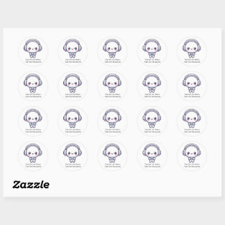De wereld afstemmen, afstemmen op ontspanning ronde sticker