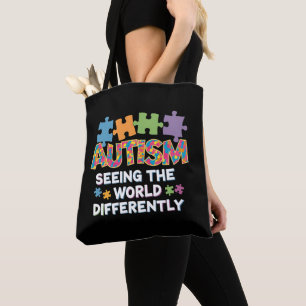 De wereld anders zien: Autisme bewustzijn Draagtas