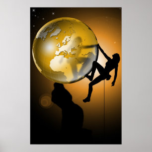 De wereld beklimmen poster