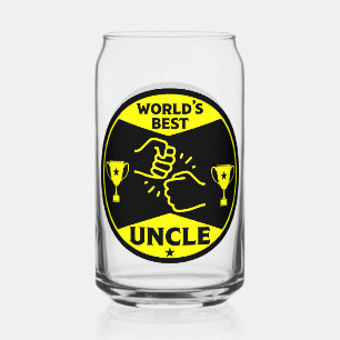 De wereld beste oom blikvorm glas