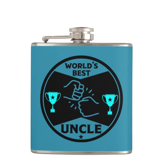 De wereld beste oom heupfles (Voorkant)