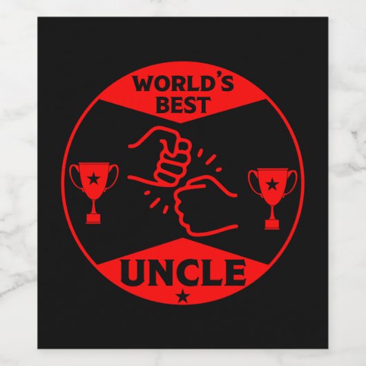 De wereld beste oom wijn etiket (Enkel label)