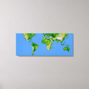 De wereld canvas afdruk