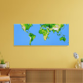 De wereld canvas afdruk (Insitu (Woonkamer))