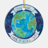 De wereld/creatie - Jesse Tree Keepomwille Ornamen Keramisch Ornament (Voorkant)