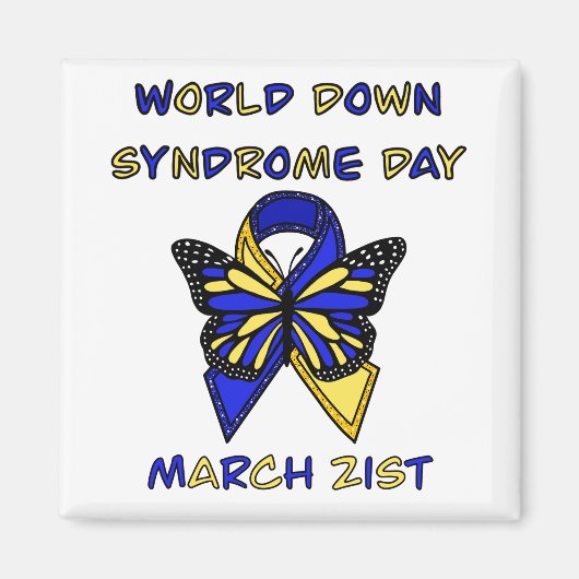 De Wereld Down Syndrome Dag is 21 maart Magneet (Voorkant)