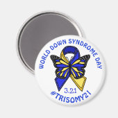 De Wereld Down Syndrome Dag is 21 maart Magneet (Voorkant / Achterkant)