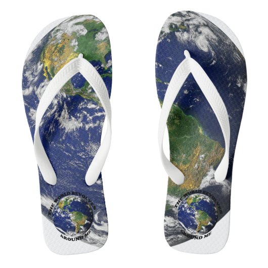 De wereld draait om me Teenslippers (Voetbed)