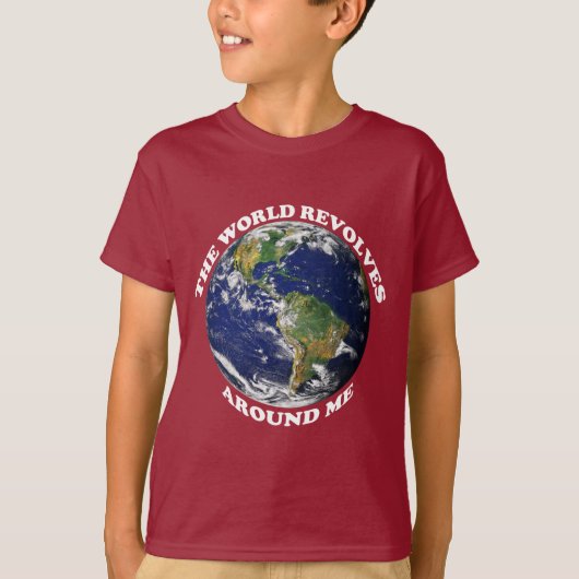 De wereld draait om mij Kinder T-shirt (Voorkant)