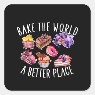 de wereld een betere plek vierkante sticker