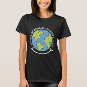 De wereld een foneem op een moment dyslexie bewust t-shirt