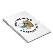 De wereld een slag om een grappige manier van bake notitieboek (Rechterzijde)