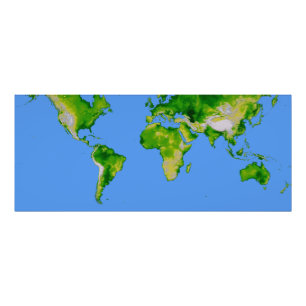 De wereld foto afdruk