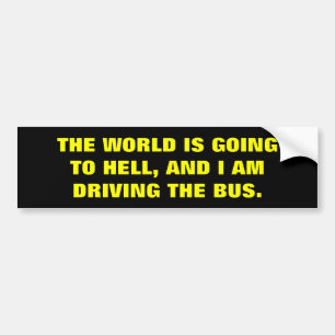 DE WERELD GAAT HELPEN BUMPERSTICKER