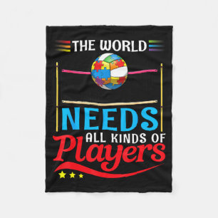 De Wereld Heeft Alle Soorten Spelers Volleybal Au Fleece Deken