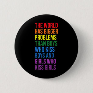 De Wereld Heeft Grotere Problemen Lgbtqia+ Pride M Ronde Button 5,7 Cm