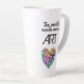 De wereld heeft meer ART nodig Latte Mok (Rechterhoek)