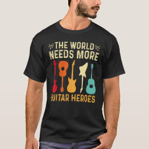 De wereld heeft meer gitaar helden gitaar speler L T-shirt