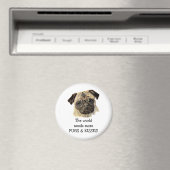 De wereld heeft meer PUGS en KISSES nodig! Cute Do Magneet (Insitu (Vaatwasser))