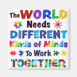 De wereld heeft verschillende soorten gedachten no magneet