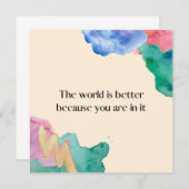 De wereld is beter omdat je er in zit (Voorkant / Achterkant)