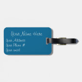 De wereld is een boek bagagelabel (Achterkant horizontaal)