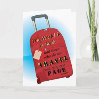 De wereld is een boek Saint Augustine reiscitaat Kaart