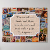 De wereld is een boekdrukkunst poster (Voorkant)