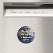 De wereld is een Canvas Inspirerend Citaat Magneet (Insitu (Vaatwasser))