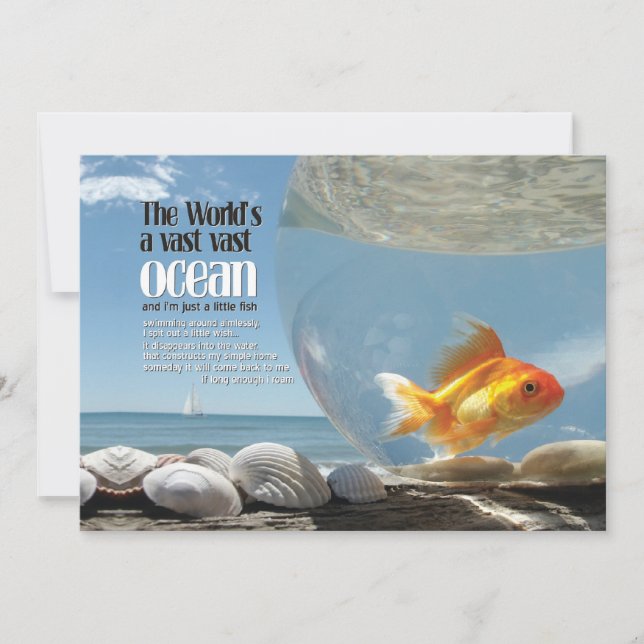 de wereld is een enorme oceaan | mini-druk (Voorkant)