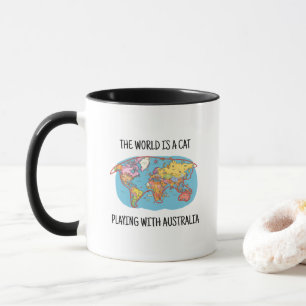 DE WERELD IS EEN KAT MET AUSTRALIË. MOK