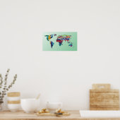 De wereld is een mooie plek poster (Keuken)