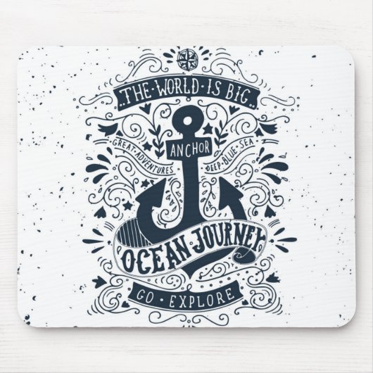 De wereld is groot - ga verkennen muismat (Voorkant)