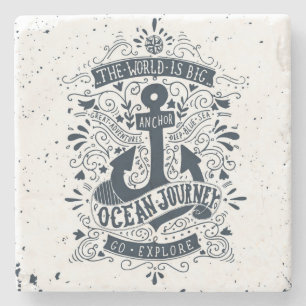 De wereld is groot - ga verkennen stenen onderzetter