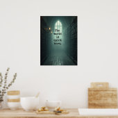 De wereld is hier stil - Gothic Quote Print (Keuken)