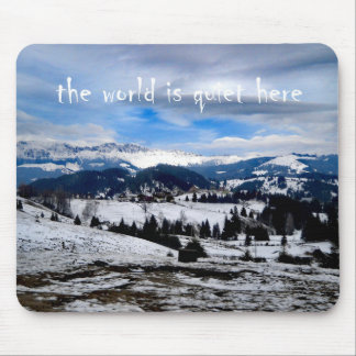 de wereld is hier stil muismat