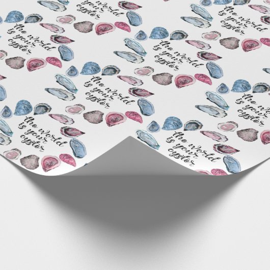 De wereld is je oester cadeaupapier (Hoek)