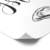 De wereld is je oester kalligrafie-Inspirerend Poster (Hoek)