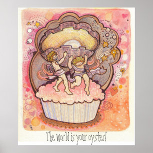 De wereld is je oester. poster