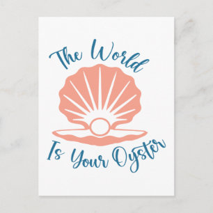 De wereld is jouw oester briefkaart